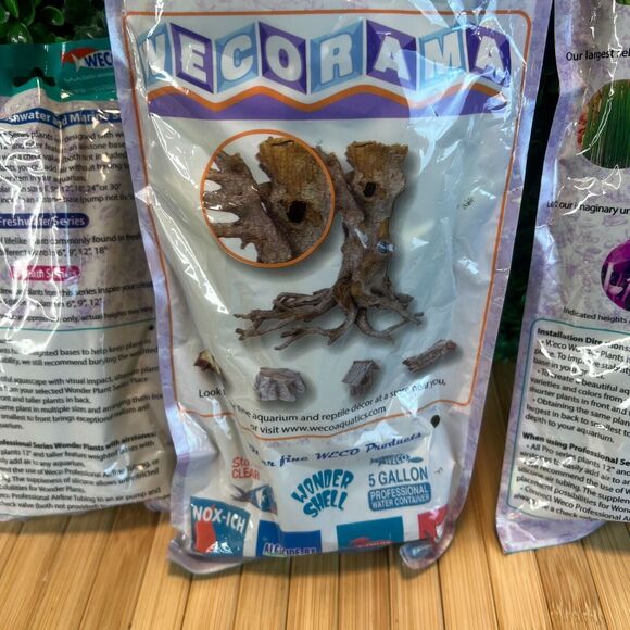 Lot of 3 Weco Marine Pro Series 24" Green Giant Kelp 9" & 6" Bushy Kelp Aquarium - Picture 10 of 12